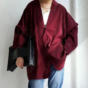 antiqua 택 포함 새상품 오버 실루엣 자켓 와인 레드 가을 컬러