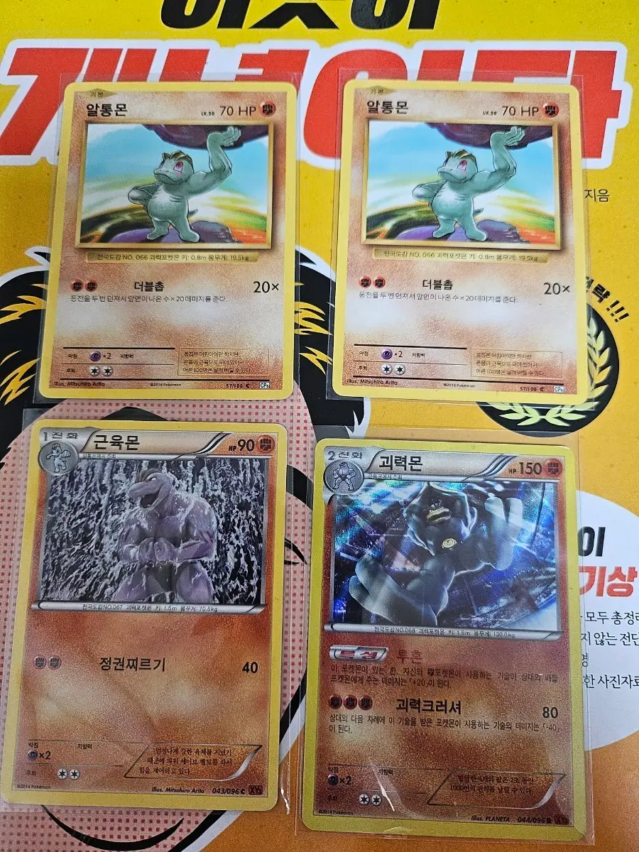 포켓몬카드 알통몬 근육몬 괴력몬 세트 XY