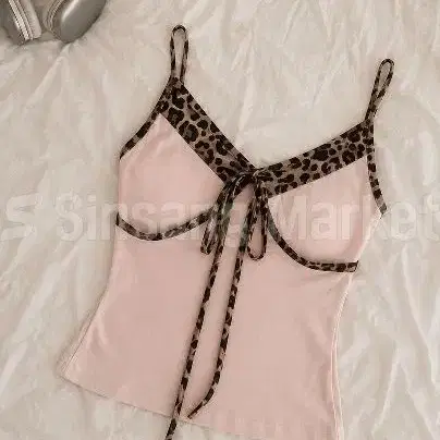 [빠른발송] 킨키 리본 호피 레이어드 나시티 y2k 빈티지 스트릿 갸루