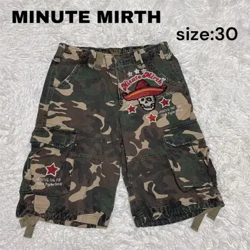 MINUTE MIRTH 하프 팬츠 카고 팬츠 30 카모플라쥬 자수