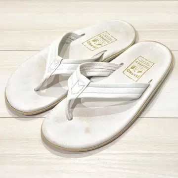 ISLAND SLIPPER 플립플랍 화이트 가죽 사이즈 9
