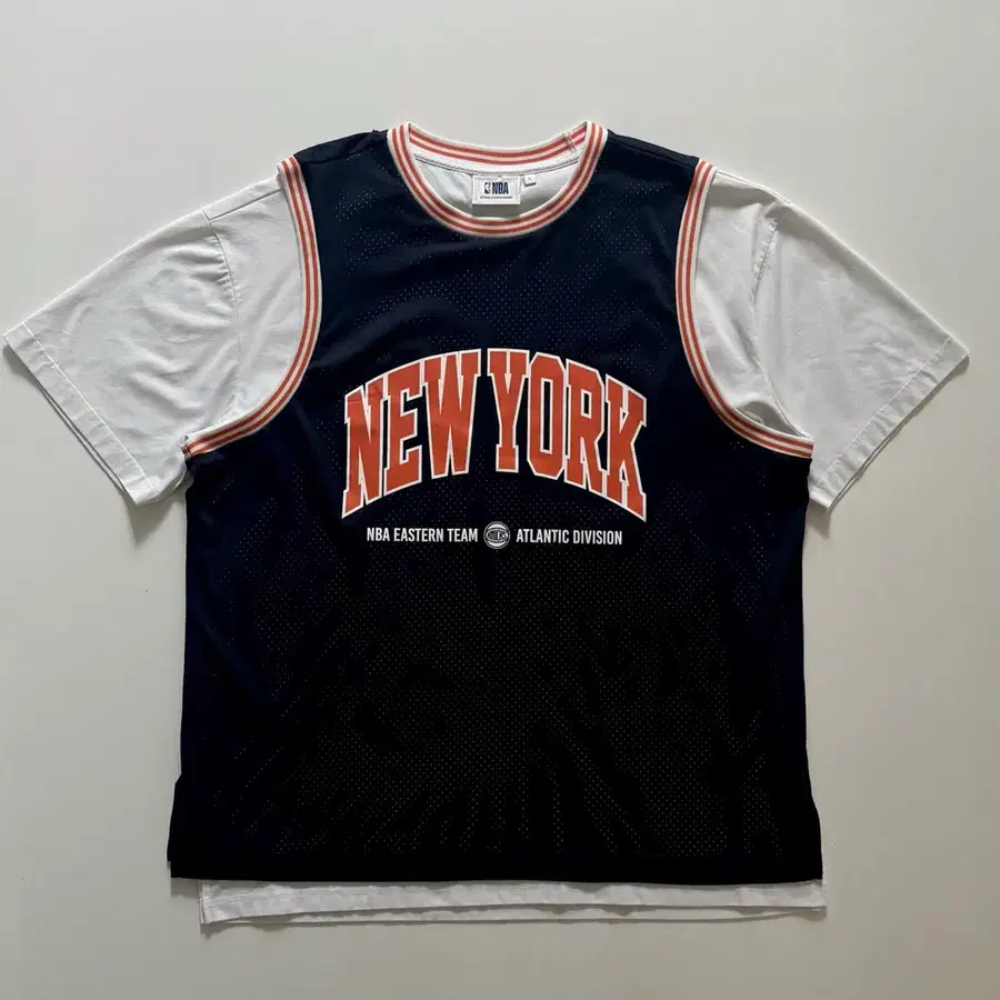 NBA 뉴욕 메쉬 레이어드 농구 반팔티