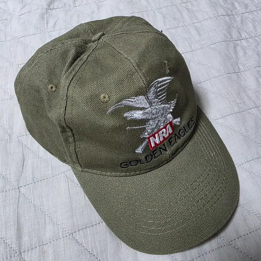 [OS] 빈티지 NRA 골든 이글 볼캡 카키