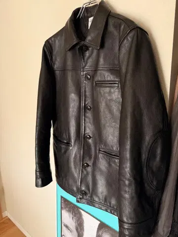 BEDWIN LEATHER CAR COAT 'BRUCE' NO3