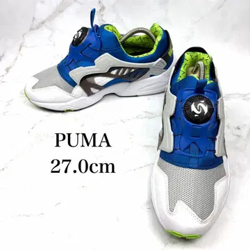 새상품급 PUMA 디스크 블레이즈 OG 스니커즈 27cm 블루 라임