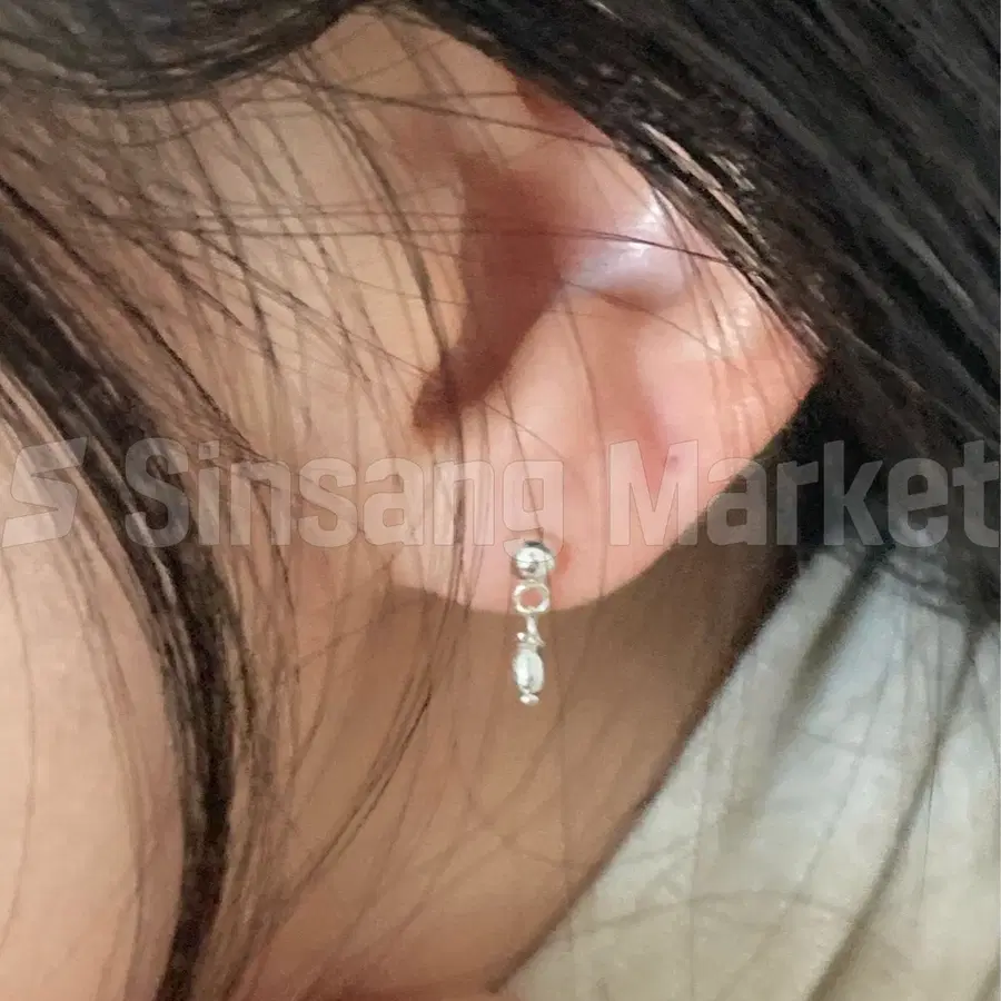 [빠른발송] 할인 한정수량 925실버 봉봉 포도송이 1 드롭 귀걸이