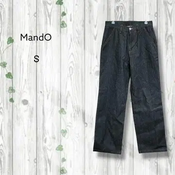 새상품급 MandO 블랙 데님 팬츠 와이드 스트레이트 블랙