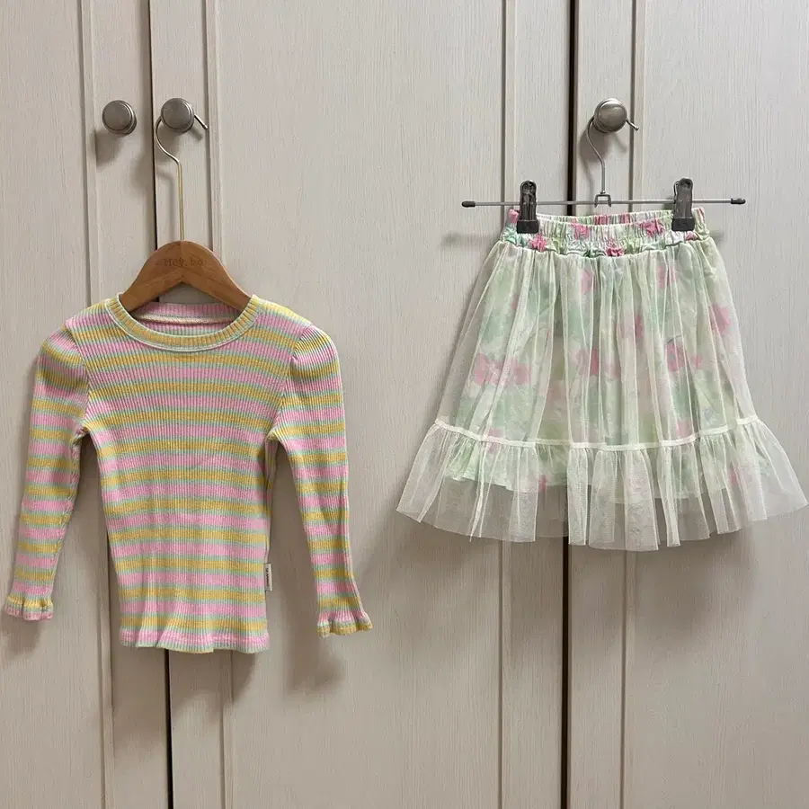 세아랑 여아 긴팔티+치마 세트ㅡ110(L)사이즈
