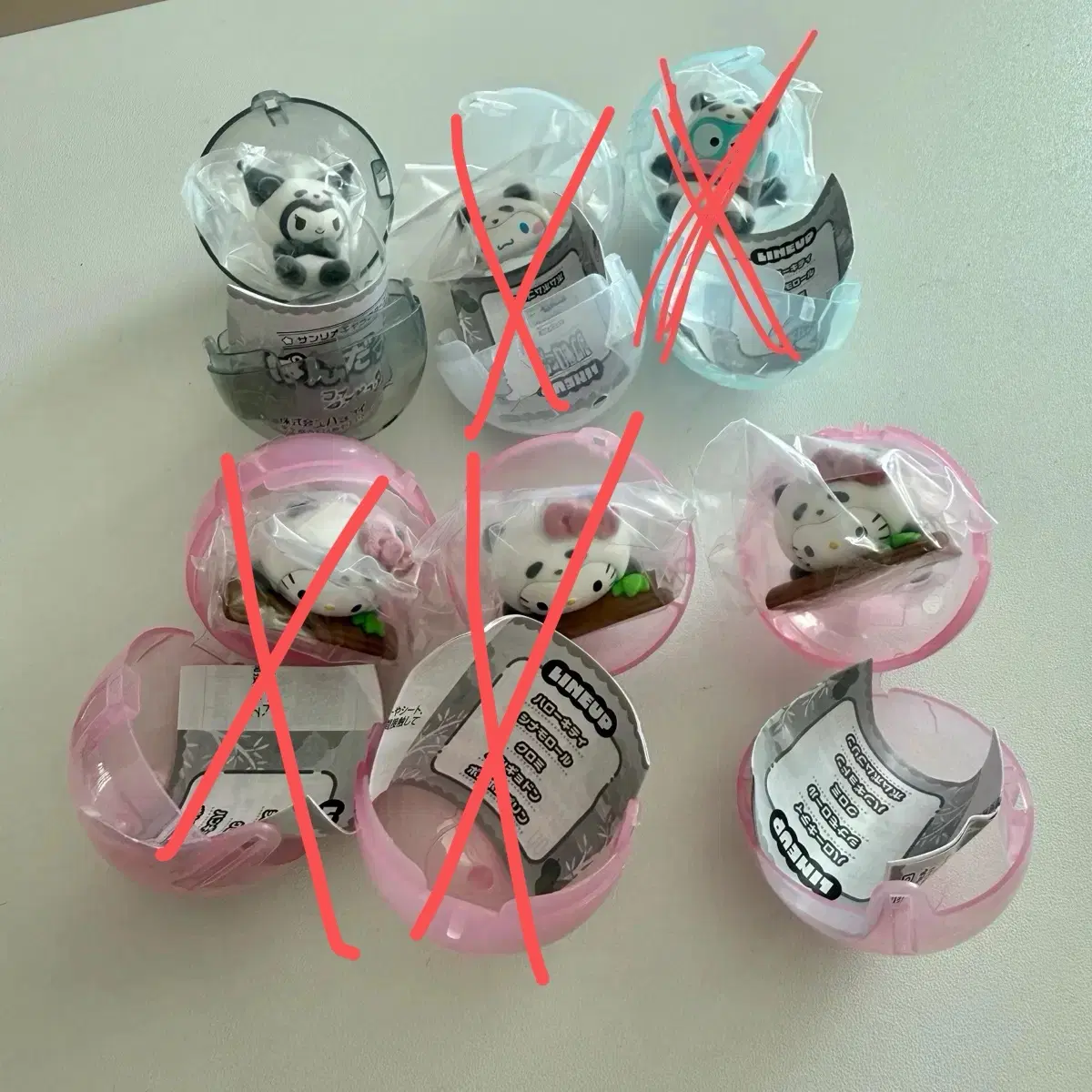 산리오 판다 가챠 키티 쿠로미 시나모롤