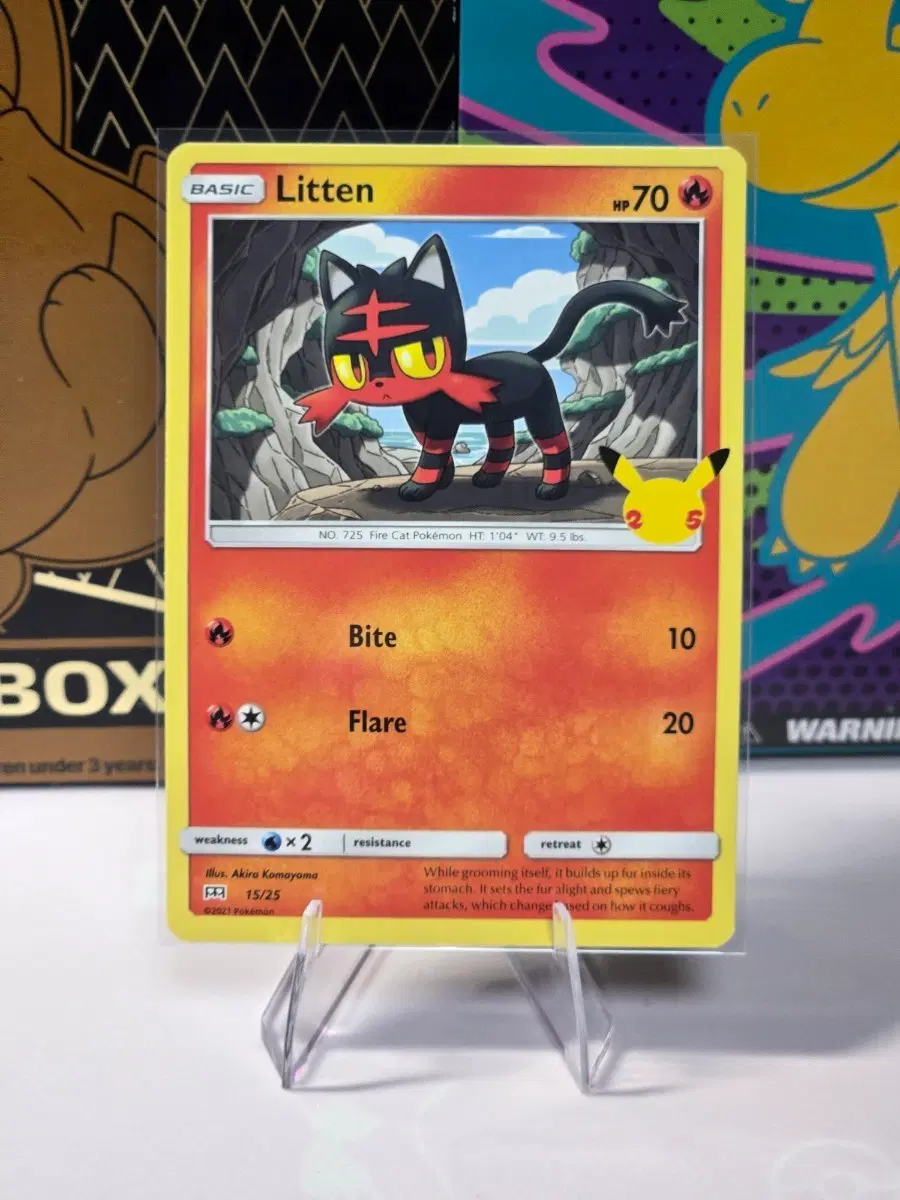 포켓몬카드 냐오불 영문판 15/25 맥도날드 25주년 프로모 Litten