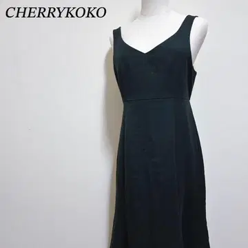CHERRYKOKO 슬리브리스 머메이드 V넥 무릎 아래 기장 원피스