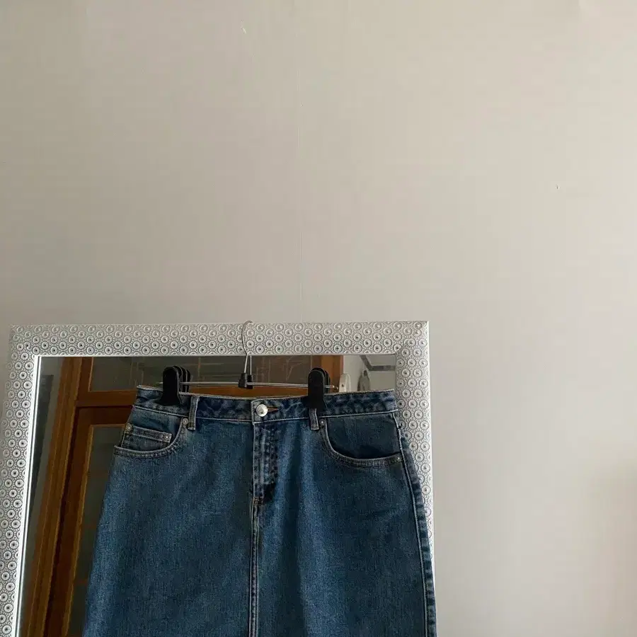 아페쎄 미니 청스커트 허리단면 39cm 거의 새옷