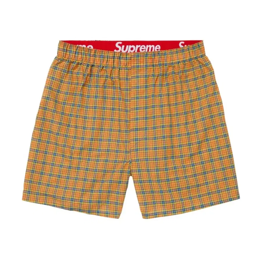 Supreme / Hanes Plaid Boxers Yellow