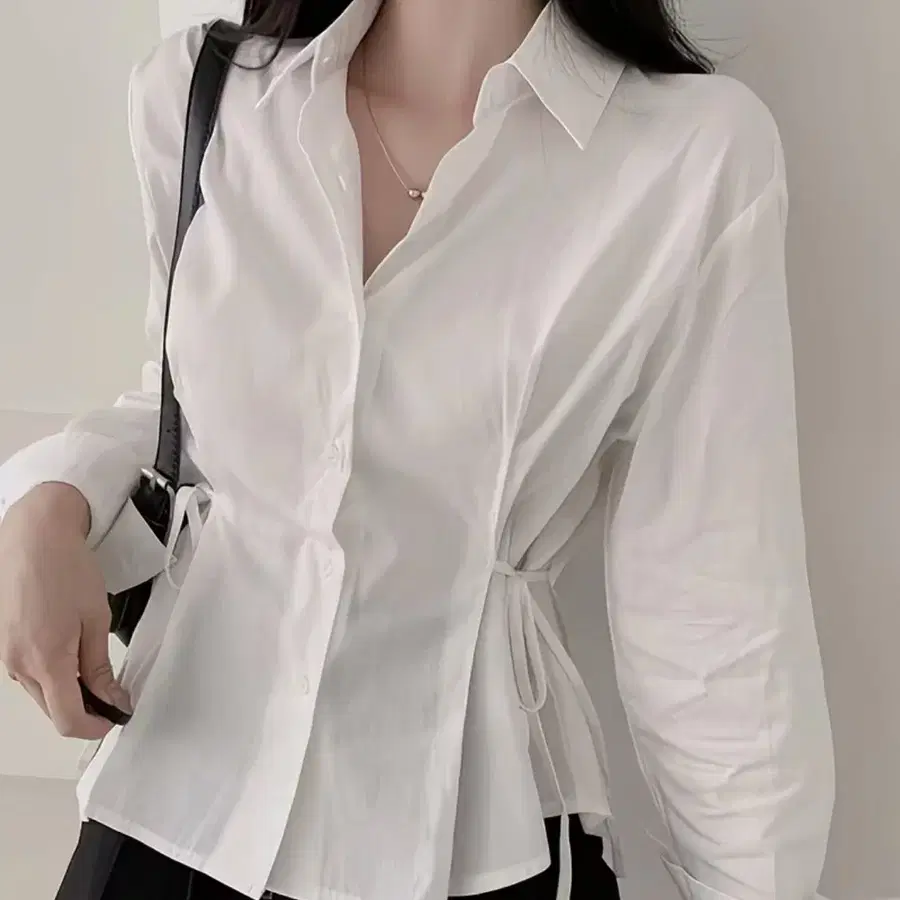 화이트 셔츠 랩 디자인 새상품