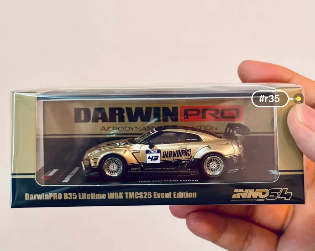 미개봉 INNO MODELS 1:64 DarwiNPRO R35 Lifetime WBK 말레이시아 2026년 TMCS 전시회 한정판