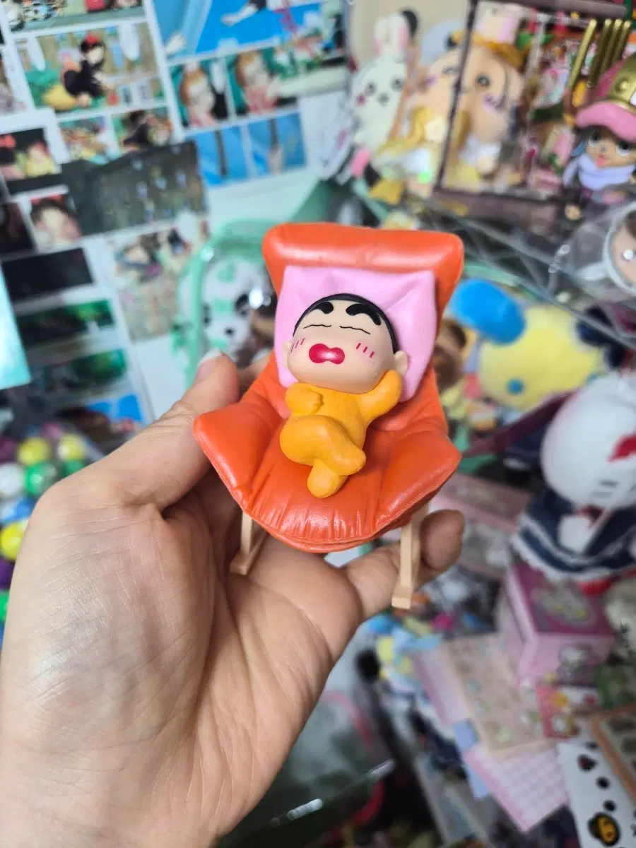 짱구는못말려 짱구 피규어 오렌지 의자 흔들의자 피규어