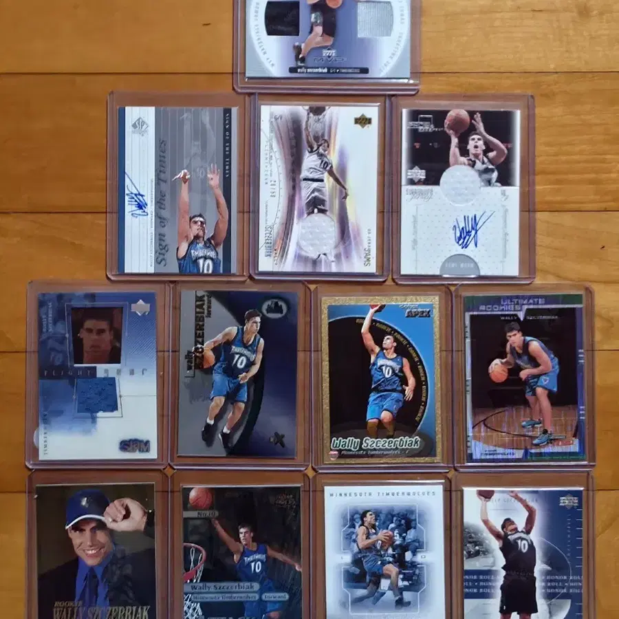 Wally Szczerbiak 월리 스체르비악 12장 일괄 50장한정 Gold Jersey 친필사인+저지 2장 SPx