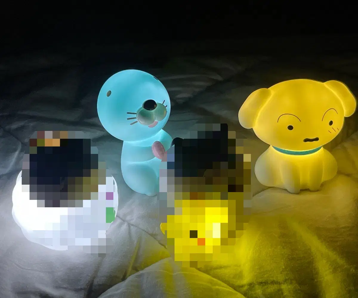 보노보노 흰둥이 무드등 가챠 및 피규어