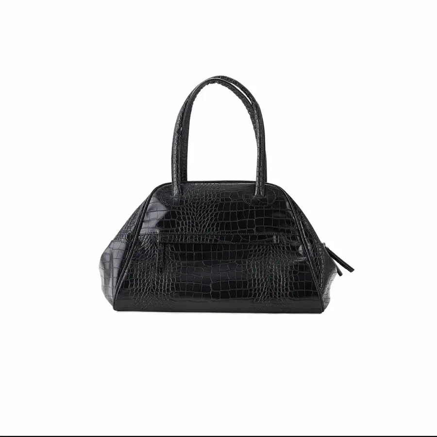 크리스틴 프로젝트 two zipper bag croc (black)