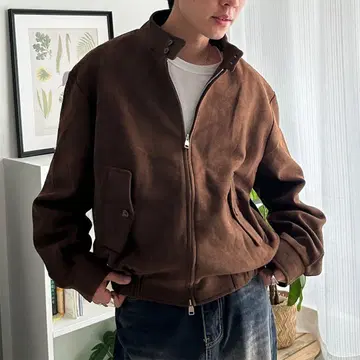 하이넥 스웨이드 자켓