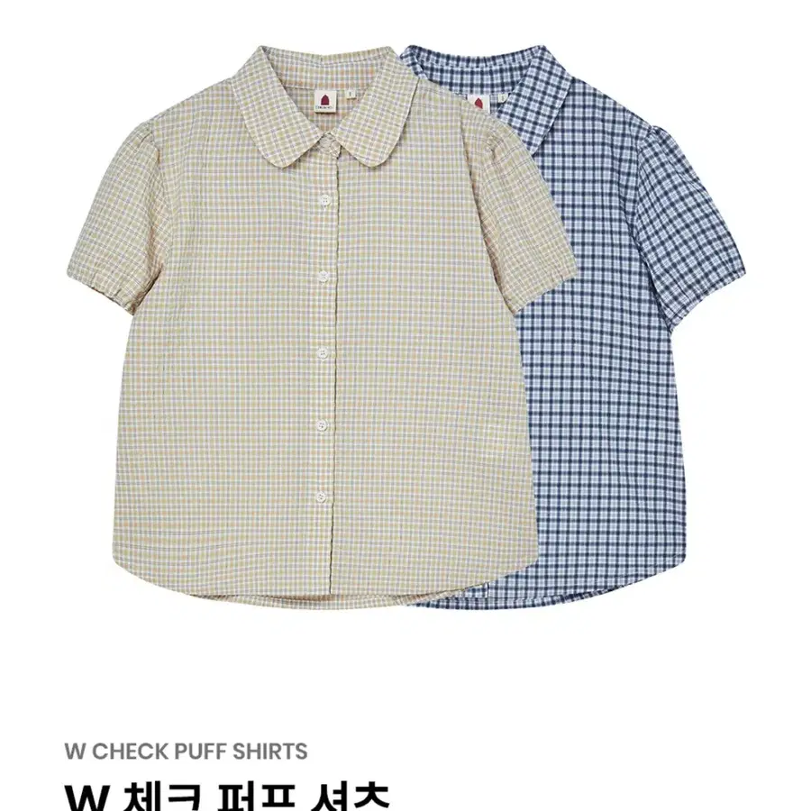 원가 49,000 / 꼬모니노즈 반팔 체크 셔츠 베이지 옐로우