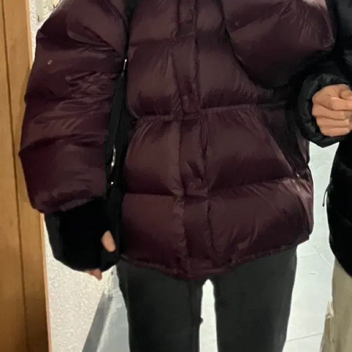 키이라 덕다운 100% 패딩 버건디