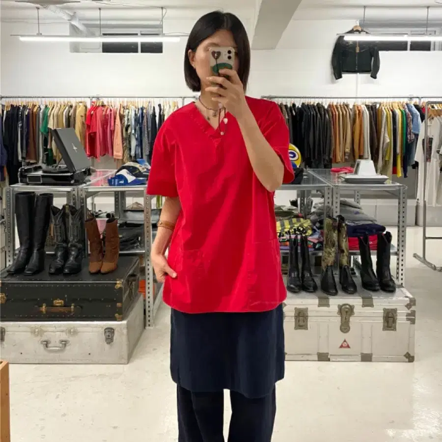 DICKIES v-neck shirt 디키즈 워크셔츠
