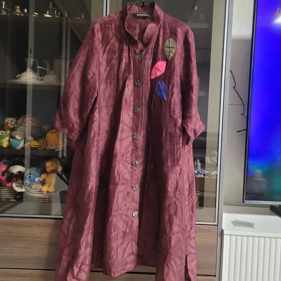 몬테밀라노 린넨 혼방 롱 자켓 100