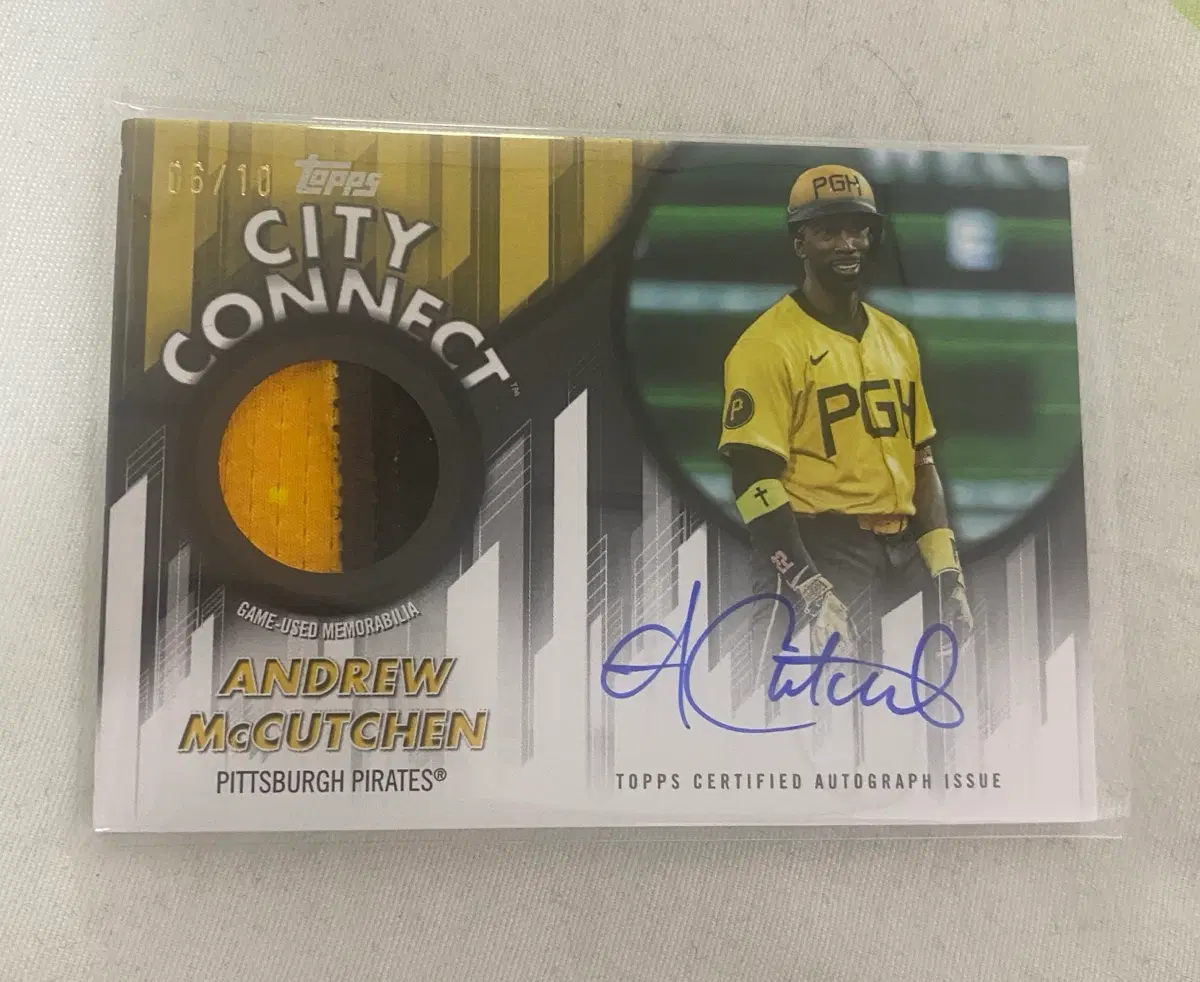 앤드류 맥커친 06/10 City Connect 패치 오토 카드 / Topps 인증 사인