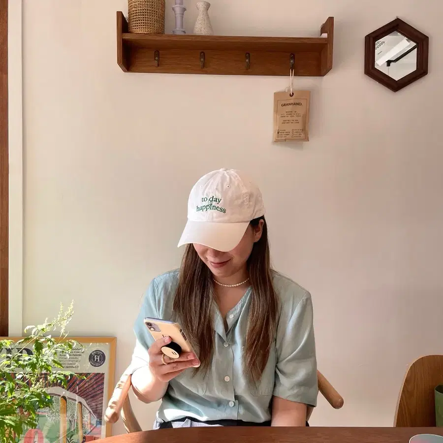 *새상품* 레터링 볼캡 (옐로우/화이트)