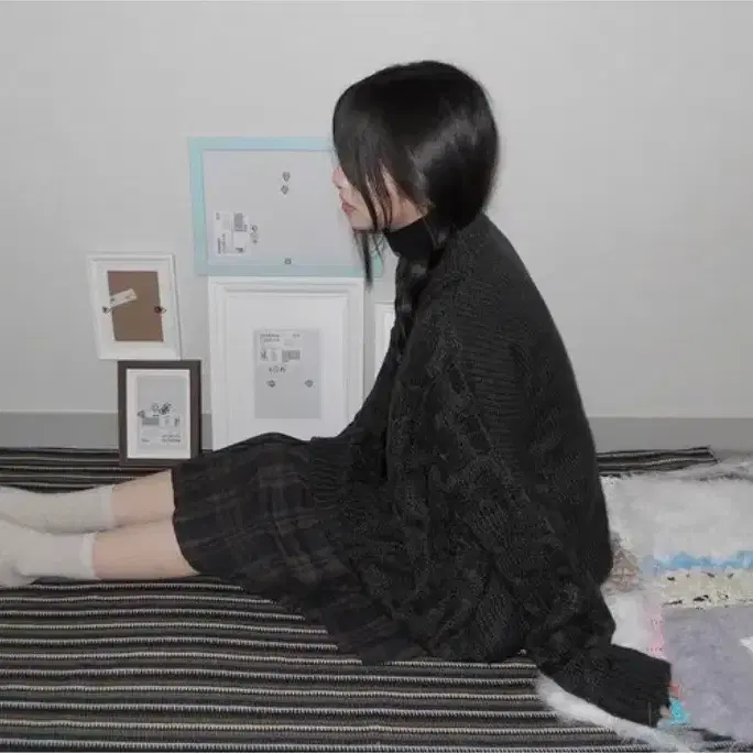 [새상품] 케이블 꽈배기 니트
