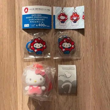 컬러풀 카라비너 마스코트 참 먁먁 변신 아크릴 참