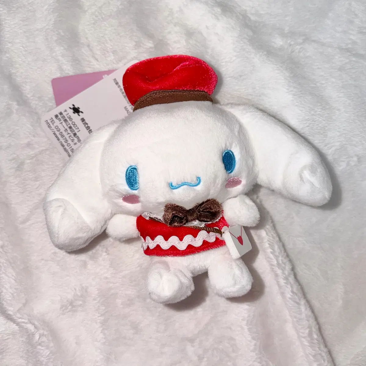 산리오 시나모롤 레드벨벳 러브레터 마스코트 인형키링