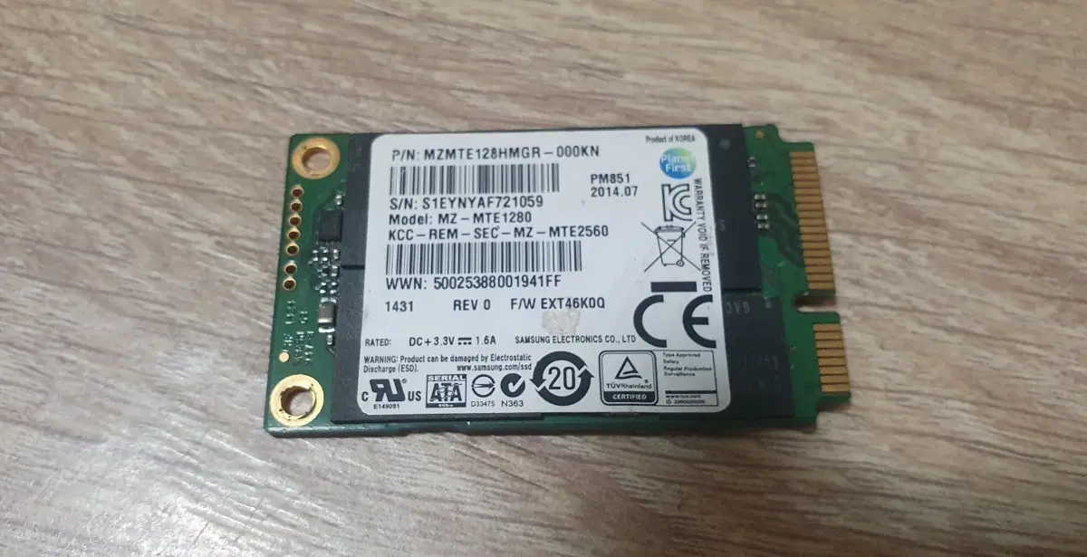 삼성 MSATA SSD 128GB