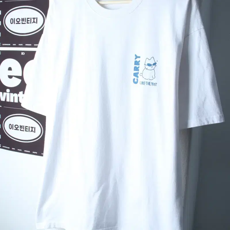 (XL-2XL) 라이크더모스트 반팔 티셔츠 고양이프린팅-H37932