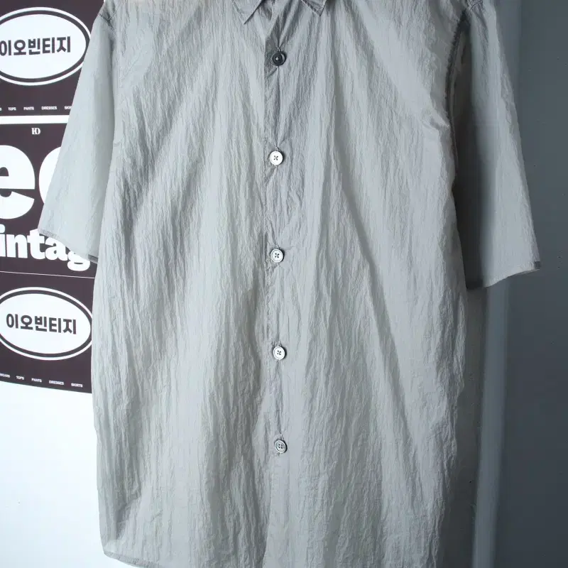 (L-XL) 리트 반팔 카라 티셔츠 셔츠 남방 나일론 경량-H37975