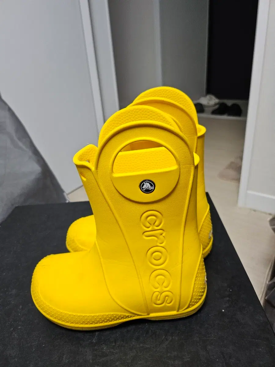 크록스 아동 장화 옐로우 C13 상태매우좋음