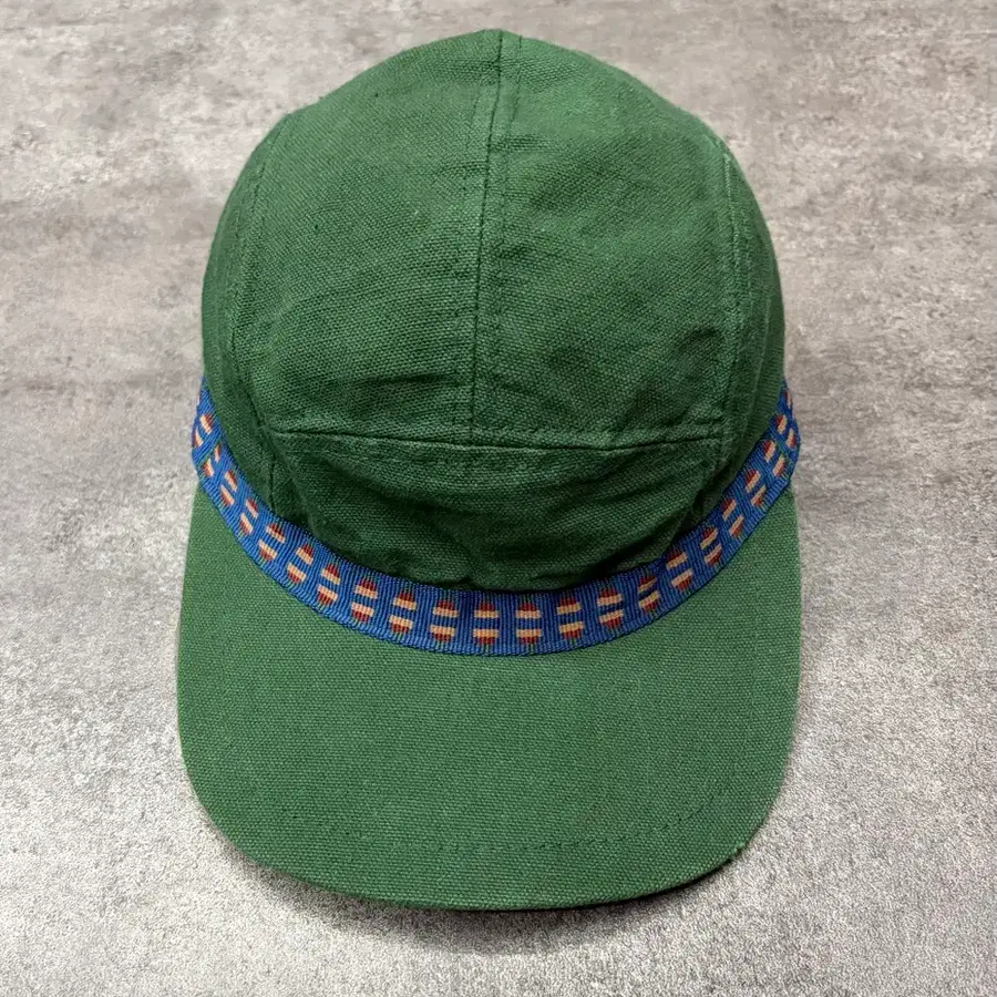 90s Columbia Sportswear USA 그린 패턴 스트랩 캠프 캡