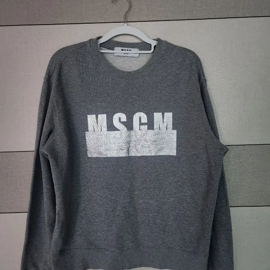 MSGM 밀라노 정품 그레이 맨투맨 오버핏