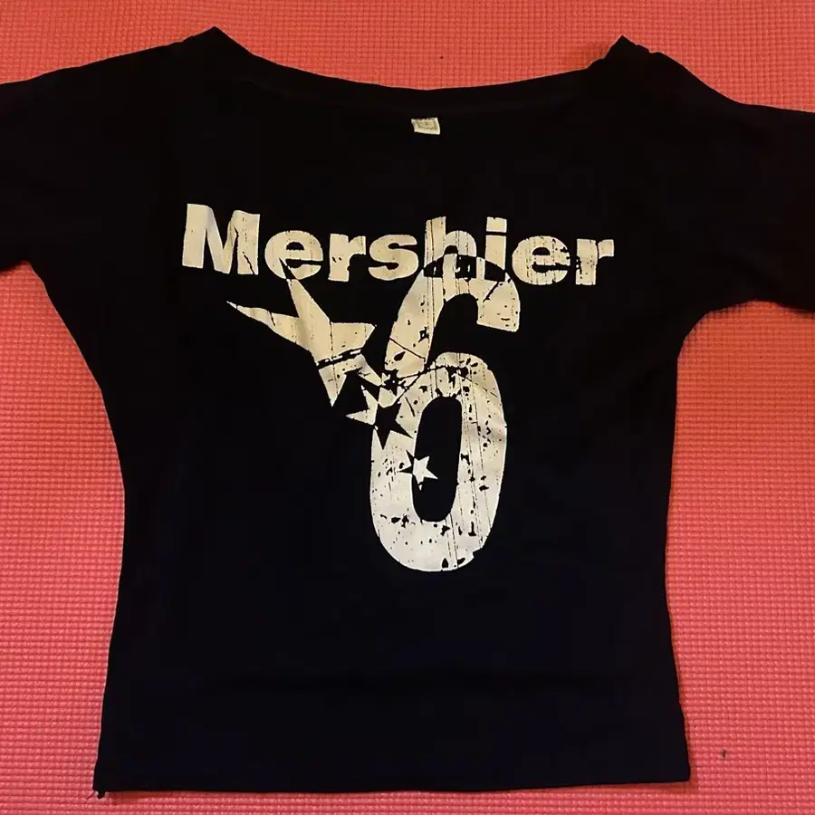 y2k Mershier 6 star 오프숄더 반팔