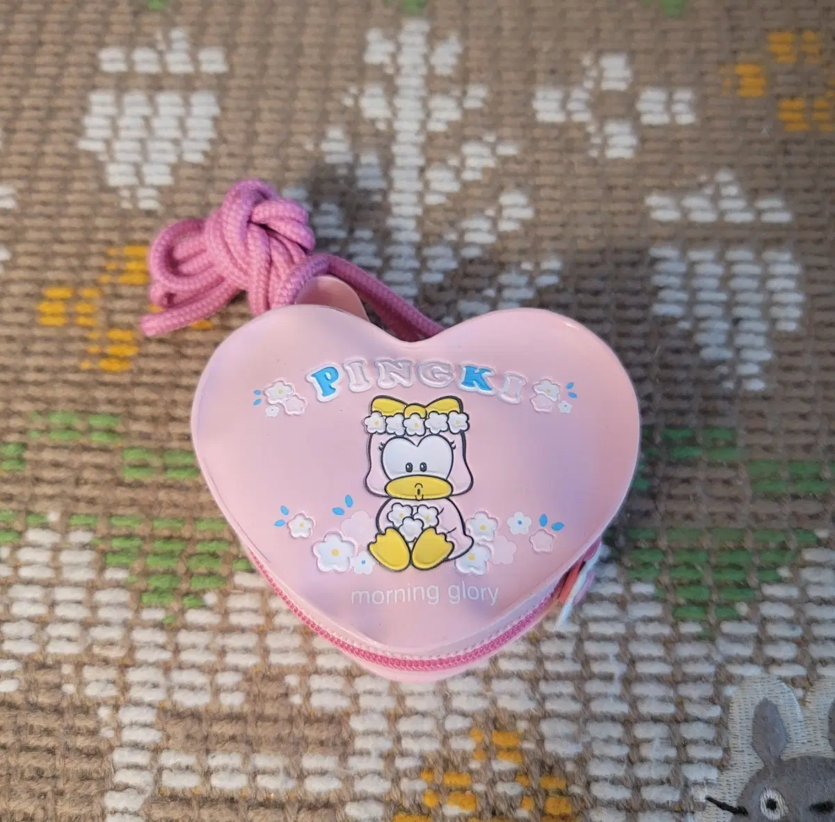 고전 핑키스 하트 파우치 모닝글로리 핑크