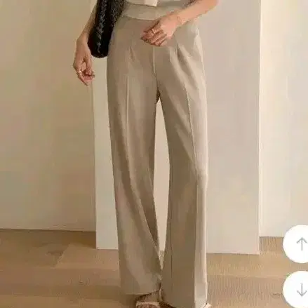 베니토 린넨라이크 팬츠(밴딩) 베이지 숏