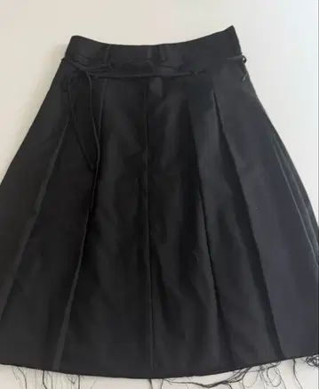 DIAGONAL 블랙 플레어 스커트 S