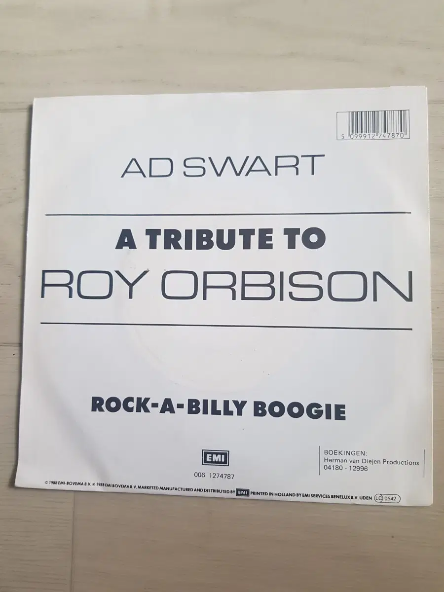 Ad Stewart: A Tribute To Roy Orbison 홀랜드반 7인치싱글 바이닐vinyl 도넛판 45rpm 로큰롤