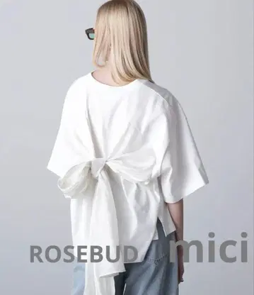 새상품급 ROSEBUD mici 백리본 T셔츠