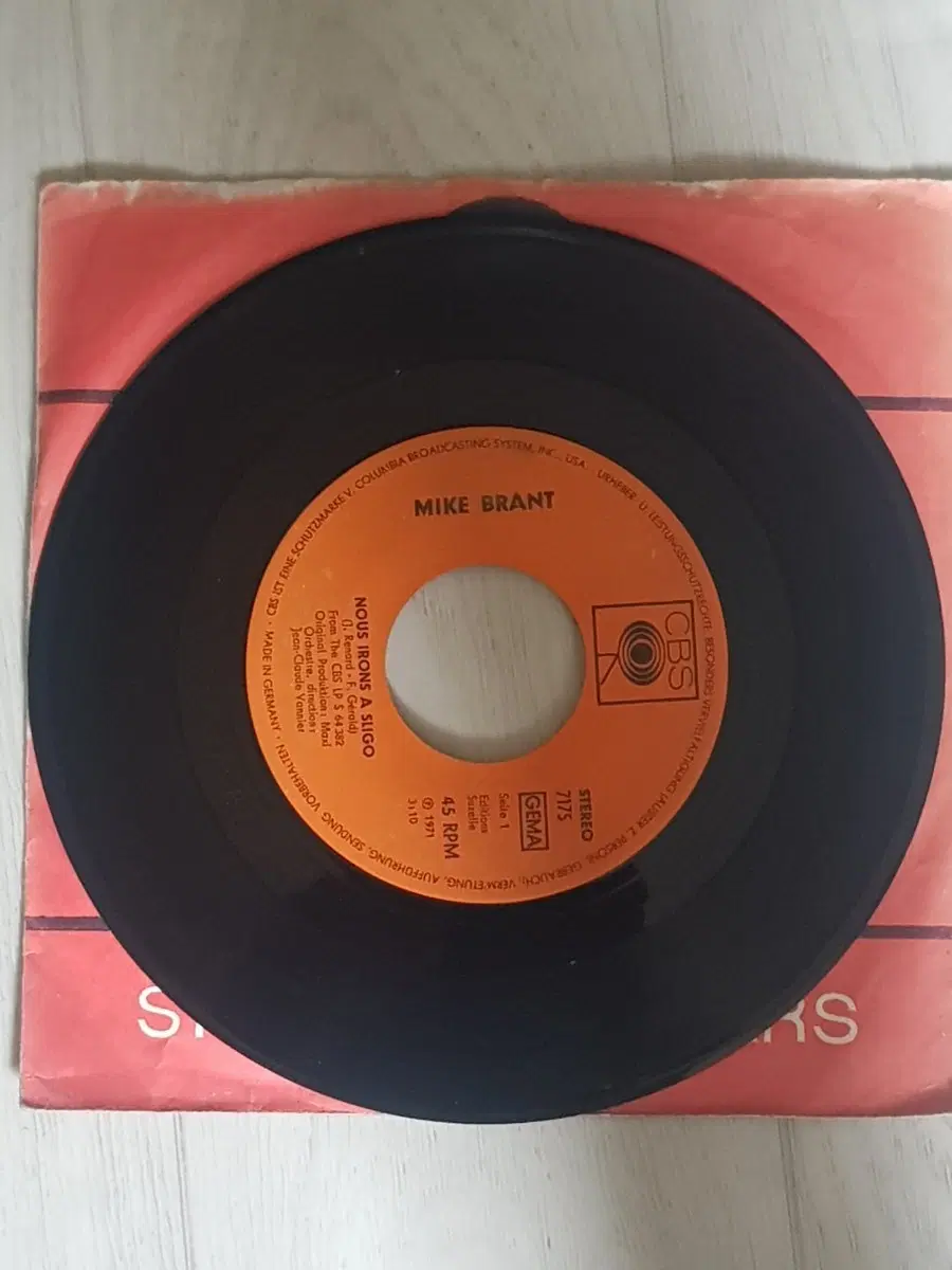 염가음반 샹송 Mike Brant 독일반 7인치싱글 바이닐vinyl 도넛판 45rpm