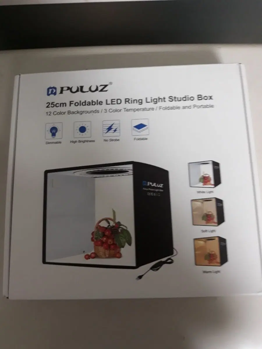 PULUZ 접이식 LED 스튜디오 박스 25cm