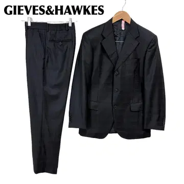 새상품급 GIEVES&HAWKES SUPER150'S 수트 셋업 44 블랙