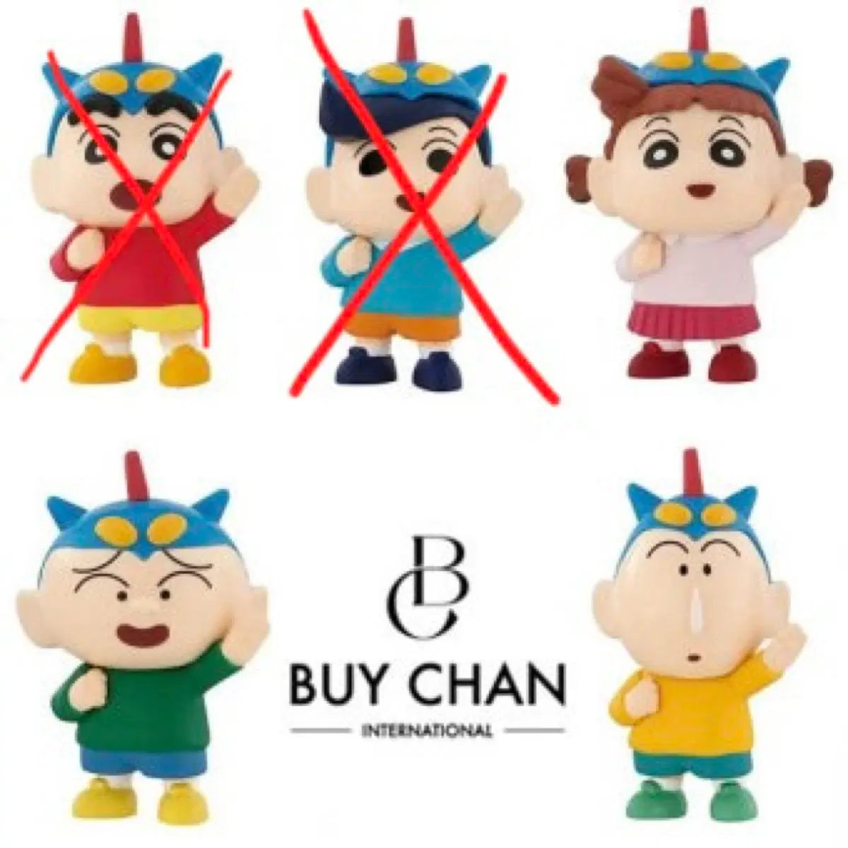짱구 액션가면 가챠 피규어 3종