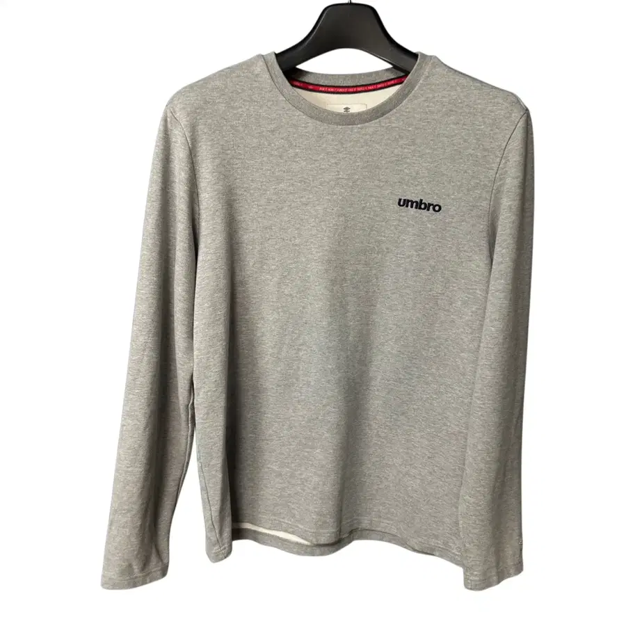 XL 엄브로 로고 그레이 긴팔 티셔츠